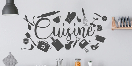 Stickers couverts et ustensiles de cuisine