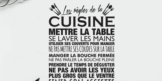 Stickers règles cuisine
