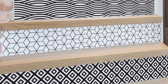 Stickers imprimés pour escaliers