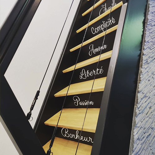 stickers mots escaliers