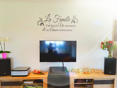 Sticker mural citation